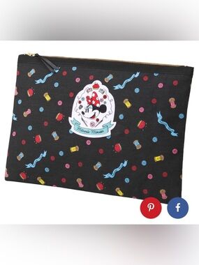 UNIQLO X OLYMPIA LE-TAN COLLABORATION MINNIE MOUSE SEWING THEME CANVAS CLUTCH
